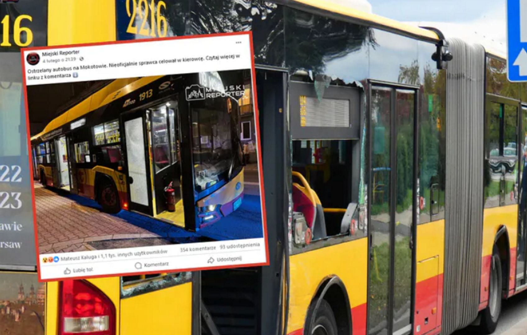 Ostrzał autobus w Warszawie. 36-latek usłyszał zarzuty