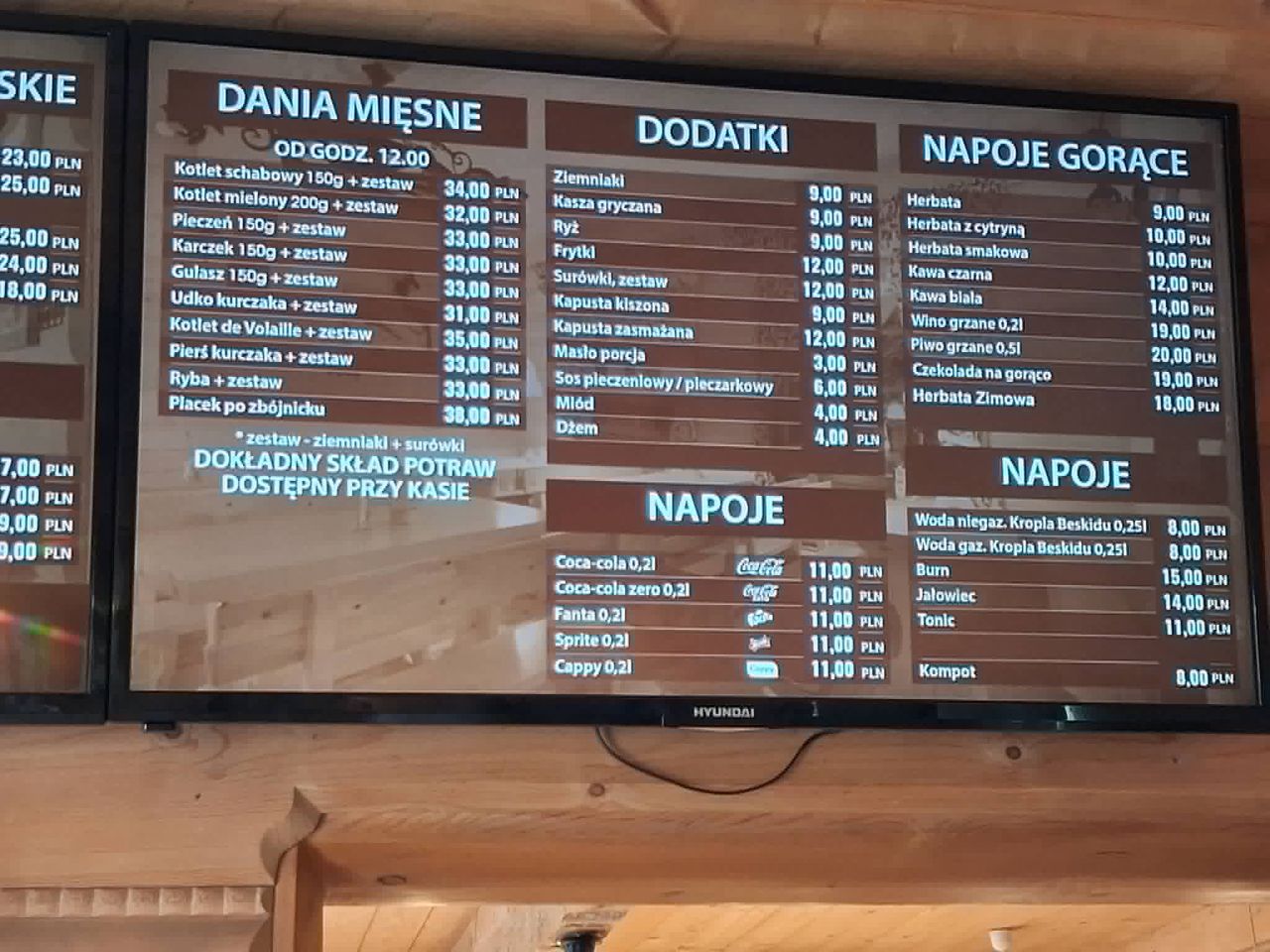 Menu w Regionalnym Barze Mlecznym