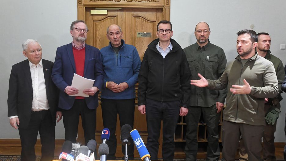 Do spotkania prezydenta Ukrainy z delegacją Polski, Czech, Słowenii doszło we wtorek wieczorem w Kijowie