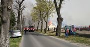 Potężny pożar tartaku i budynku mieszkalnego