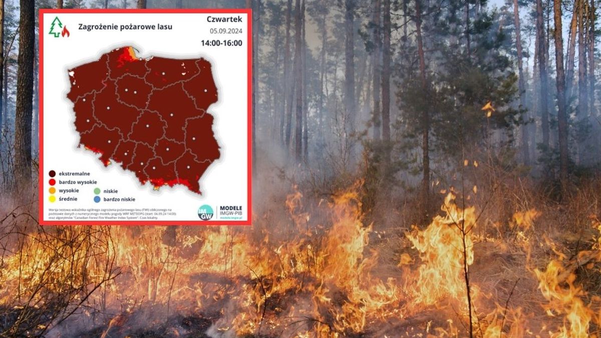 Ogromne zagrożenie pożarowe w Polsce