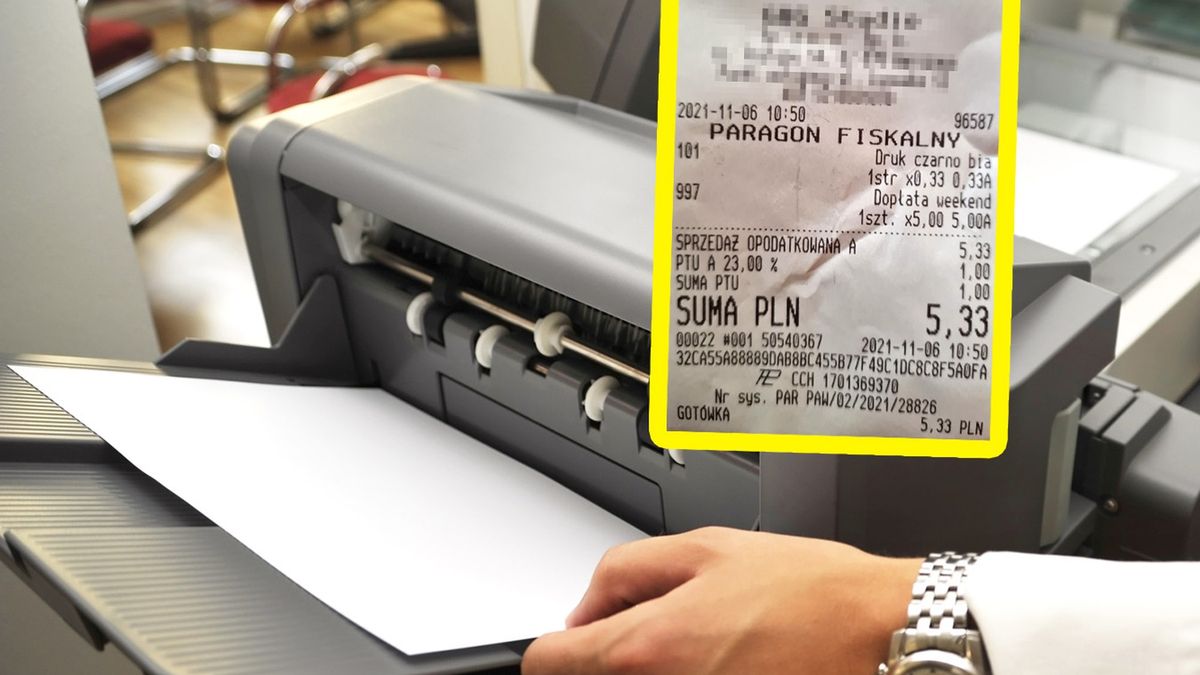Czytelnik podzielił się z nami niecodziennym paragonem z drukarni