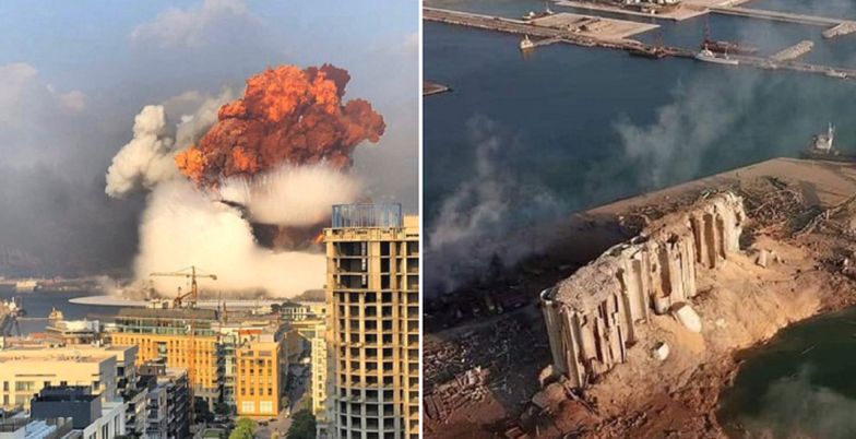 Liban. Eksplozja w Bejrucie pozostawiła ogromny krater 
