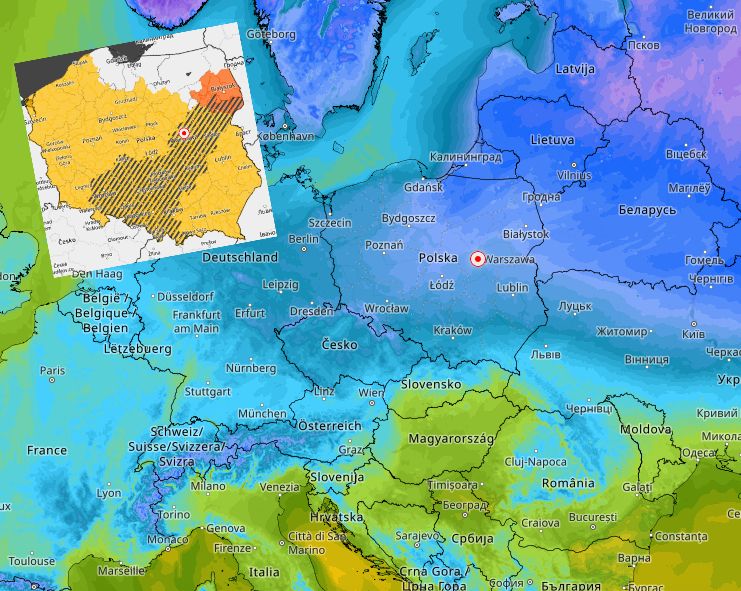 Wkracza siarczysty mróz. Na drogach zrobi się ślisko