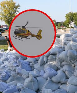 Strażak zasłabł podczas umacniania wałów. Lądował LPR