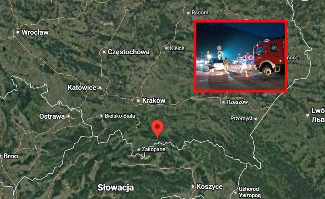 Małopolska: samochód uderzył w betonowe bariery, kierowca zniknął