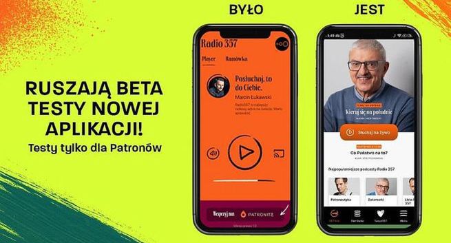 Radio 357 udostępniło patronom nową aplikację. Ma odświeżony wygląd i lepsze funkcjonalności