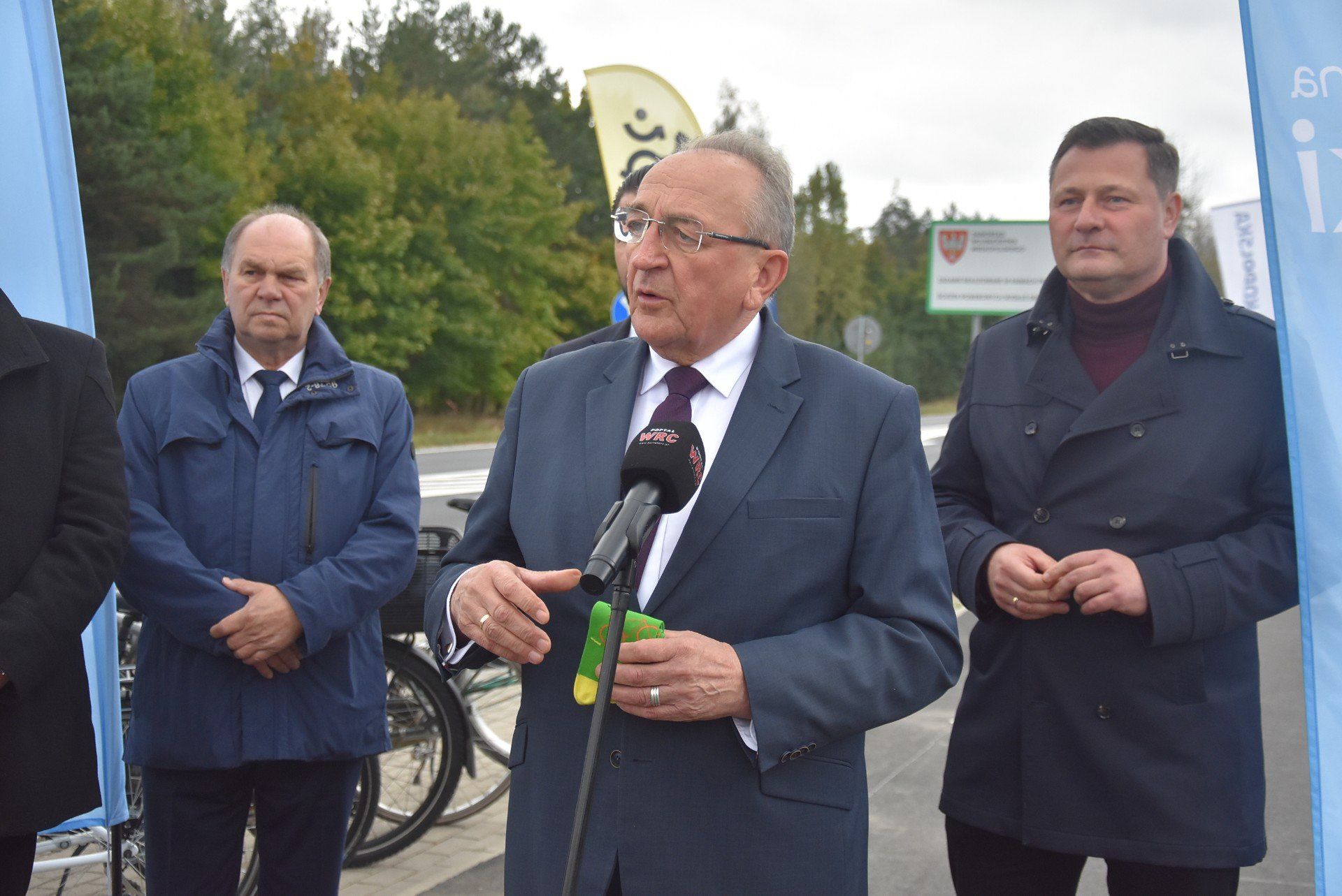 Podczas przemówień padły deklaracje dalszego rozwoju sieci tras rowerowych w powiecie wągrowieckim