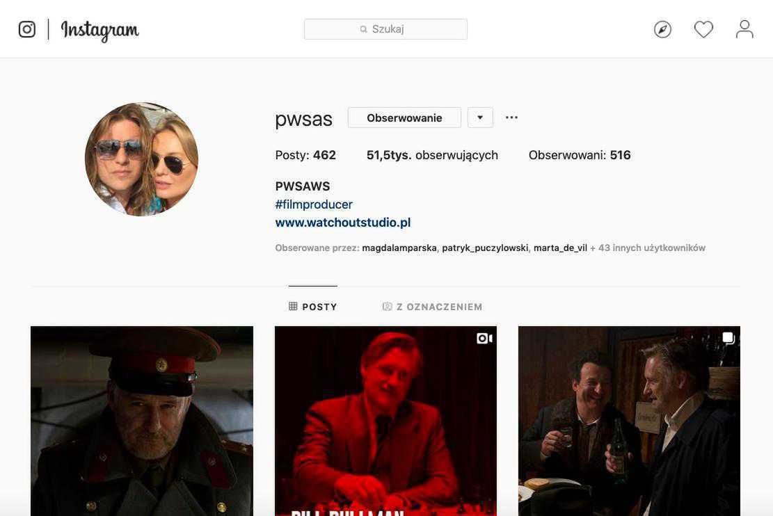 Piotr Woźniak-Starak na Instagramie, screen profilu z 22 sierpnia