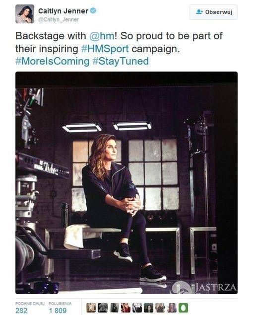 Caitlyn Jenner w reklamie kolekcji H&M Sport (fot. Twitter)