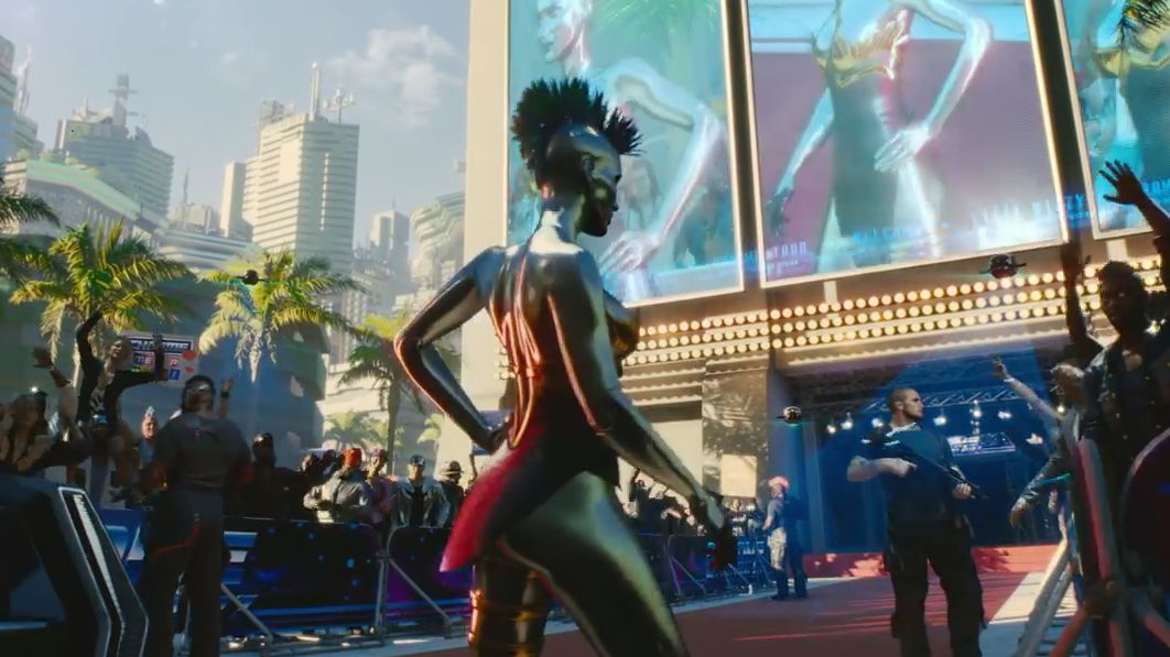 Gra Cyberpunk 2077 rozgrzała emocje na giełdzie i dała CD Projekt pozycję wicelidera wzrostów w Europie. Na zdjęciu kadr z trailera gry.