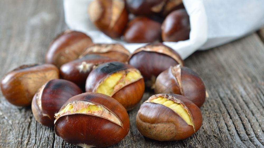 Kasztany europejskie gotowane/gotowane na parze