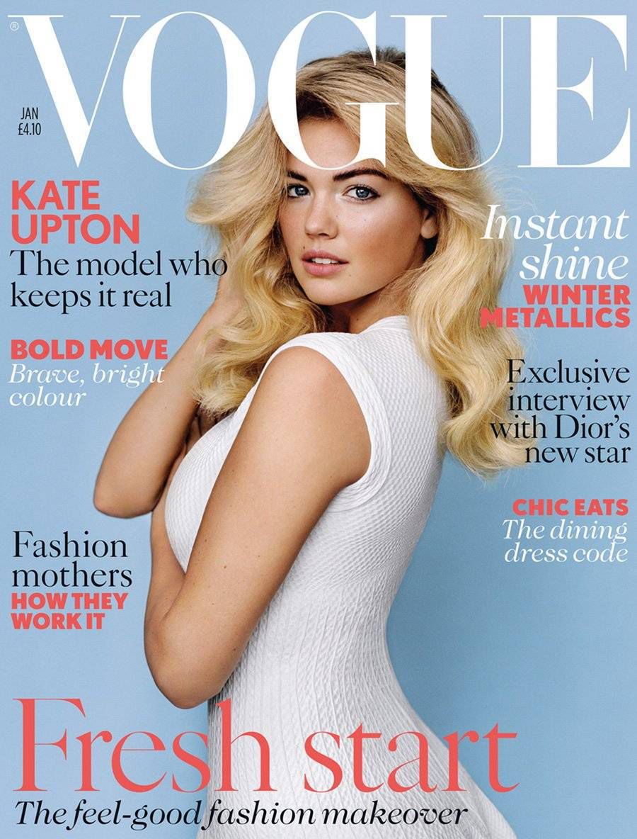 Kate Upton na okładce brytyjskiego Vogue'a