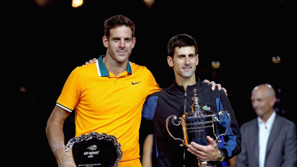 Juan Martin del Potro (z lewej) i Novak Djoković, finalista i mistrz US Open 2018
