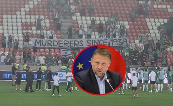 Skandaliczny transparent kiboli. Kierwiński o reakcji policji