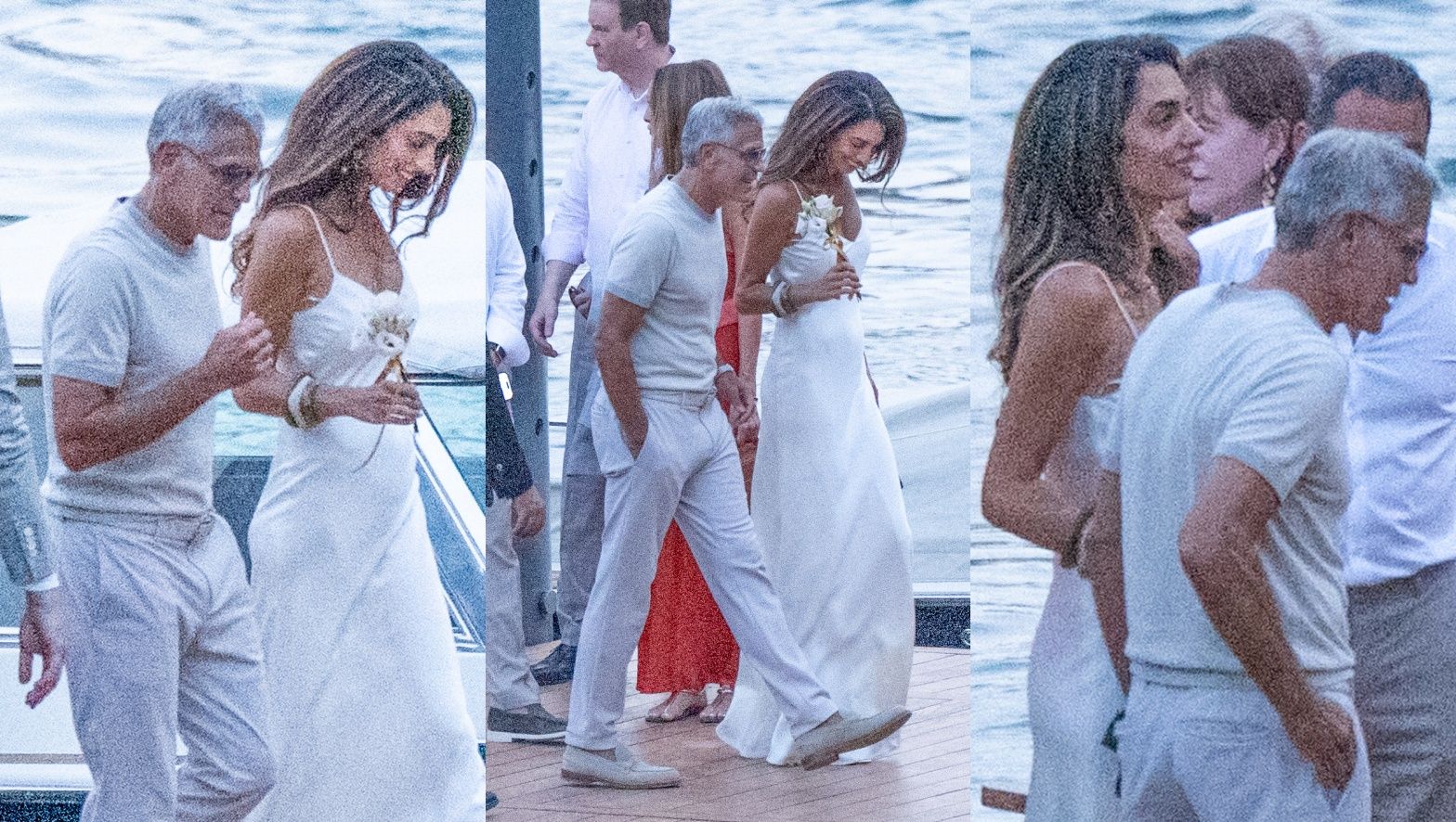 George i Amal Clooneyowie sfotografowani nad jeziorem Como