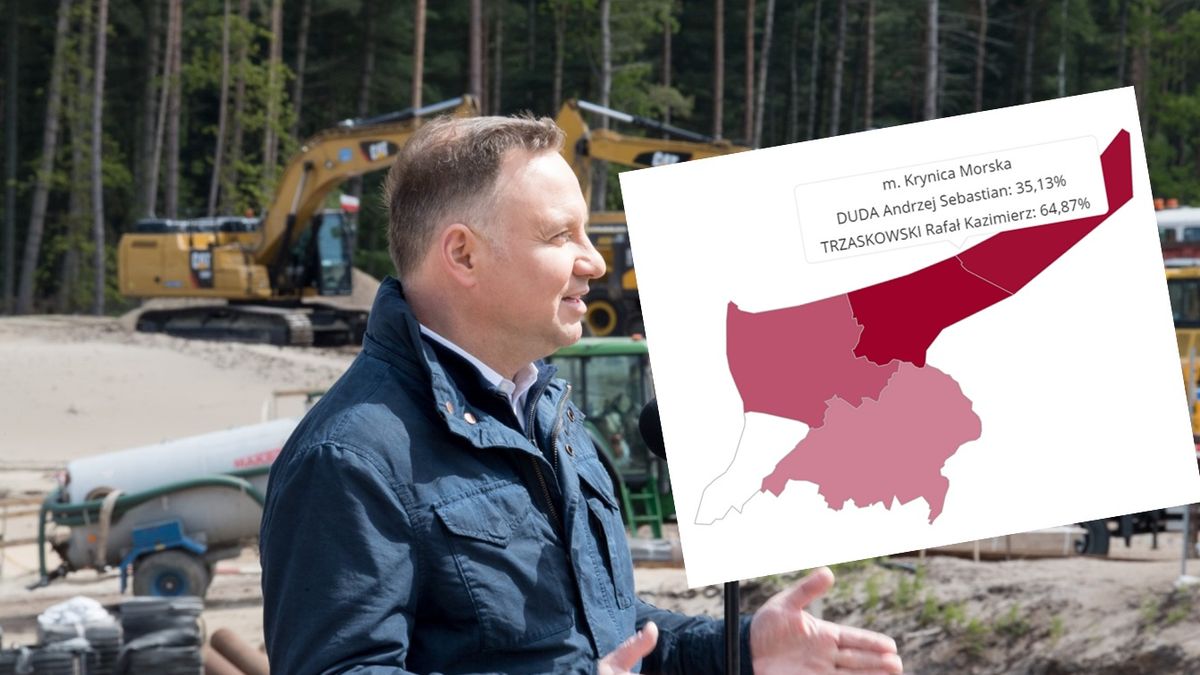 Pod koniec maja prezydent Andrzej Duda odwiedził budowę przekopu Mierzei Wiślanej. Jak na tę inwestycję reagują mieszkańcy? Wyniki wyborów nie pozostawiają złudzeń.