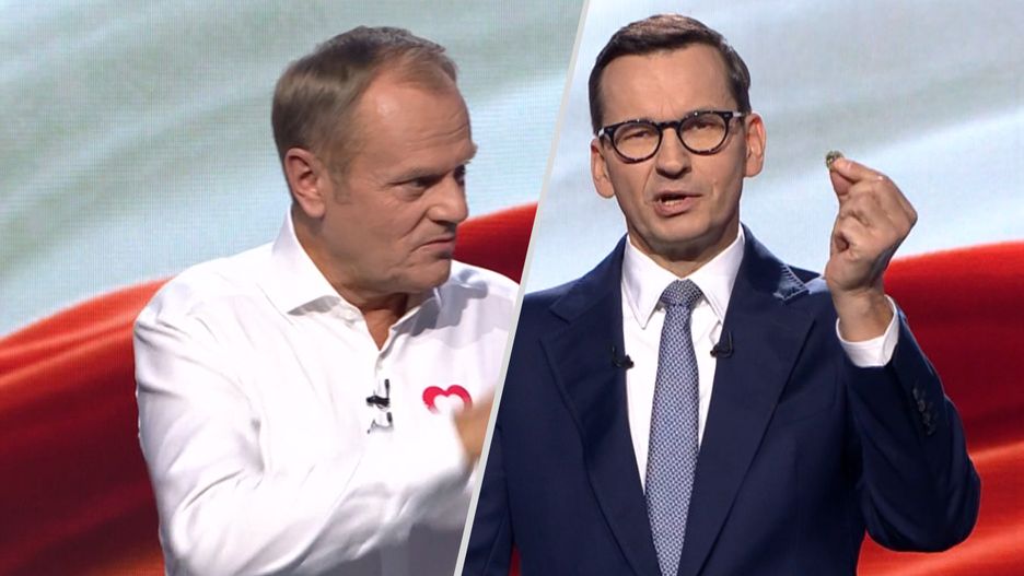 Donald Tusk i Mateusz Morawiecki