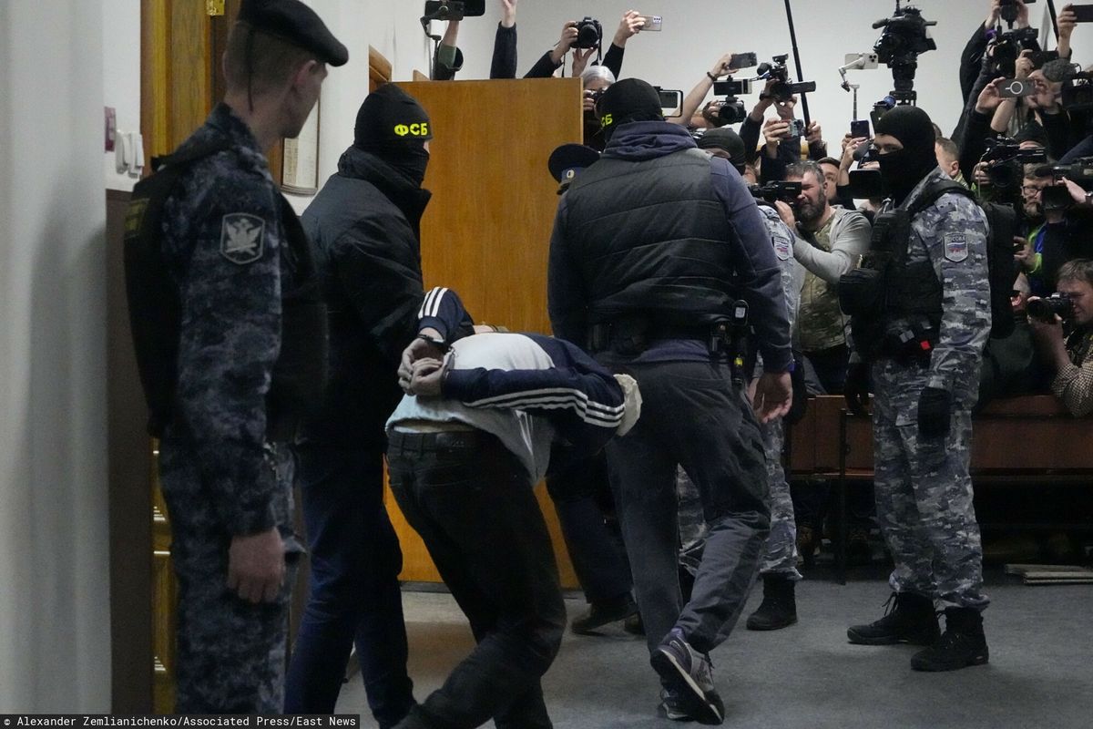 Podejrzani o dokonanie ataku na Crocus City Hall w sądzie w Moskwie