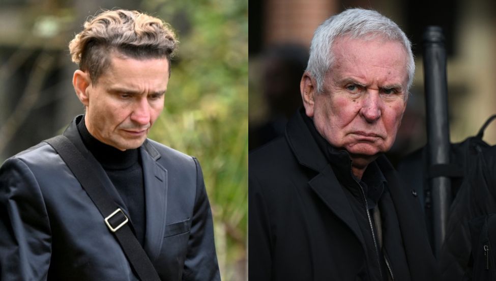 Janusz Radek i Krzysztof Materna na pogrzebie Przemysława Brannego