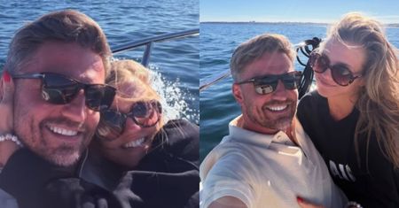 Agnieszka Kaczorowska i Marcin Rogacewicz wtulają się w siebie na jachcie, dryfując po oceanie. Fajnie spędzą Wielkanoc? (FOTO)