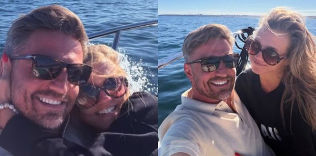 Agnieszka Kaczorowska i Marcin Rogacewicz wtulają się w siebie na jachcie, dryfując po oceanie. Fajnie spędzą Wielkanoc? (FOTO)