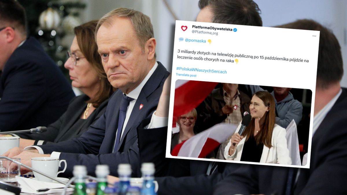 Jeszcze kilka tygodni temu Platforma Obywatelska zapowiadała, że TVP nie otrzyma miliardów złotych, bo te trafią na onkologię