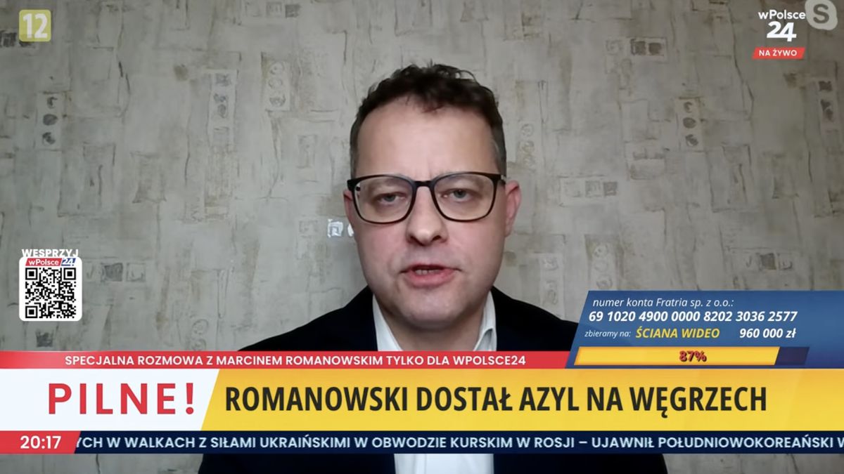 Romanowski wystąpił w telewizji. 