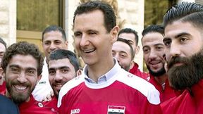 Propagandowe spotkanie prezydenta Syrii z piłkarzami (galeria)