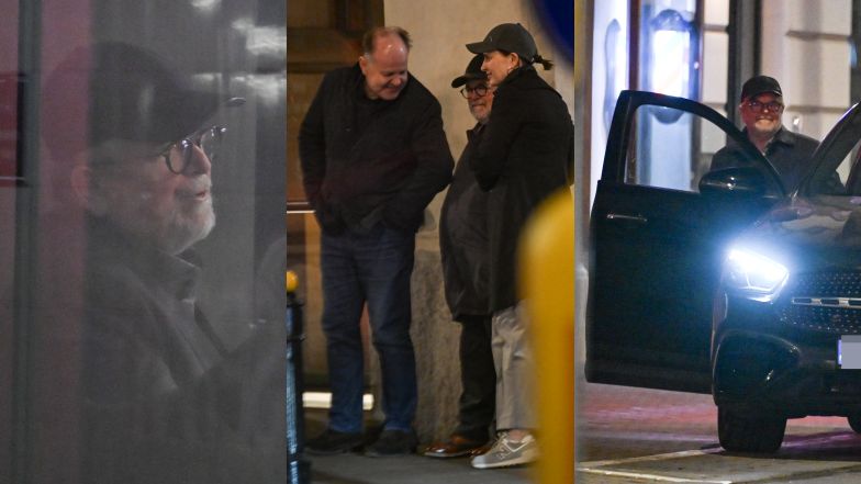 Edward Miszczak imprezuje pod osłoną nocy z młodzą o ĆWIERĆ WIEKU żoną i księdzem (ZDJĘCIA)