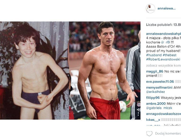 Anna Lewandowska na Instagramie cieszy się sukcesem męża