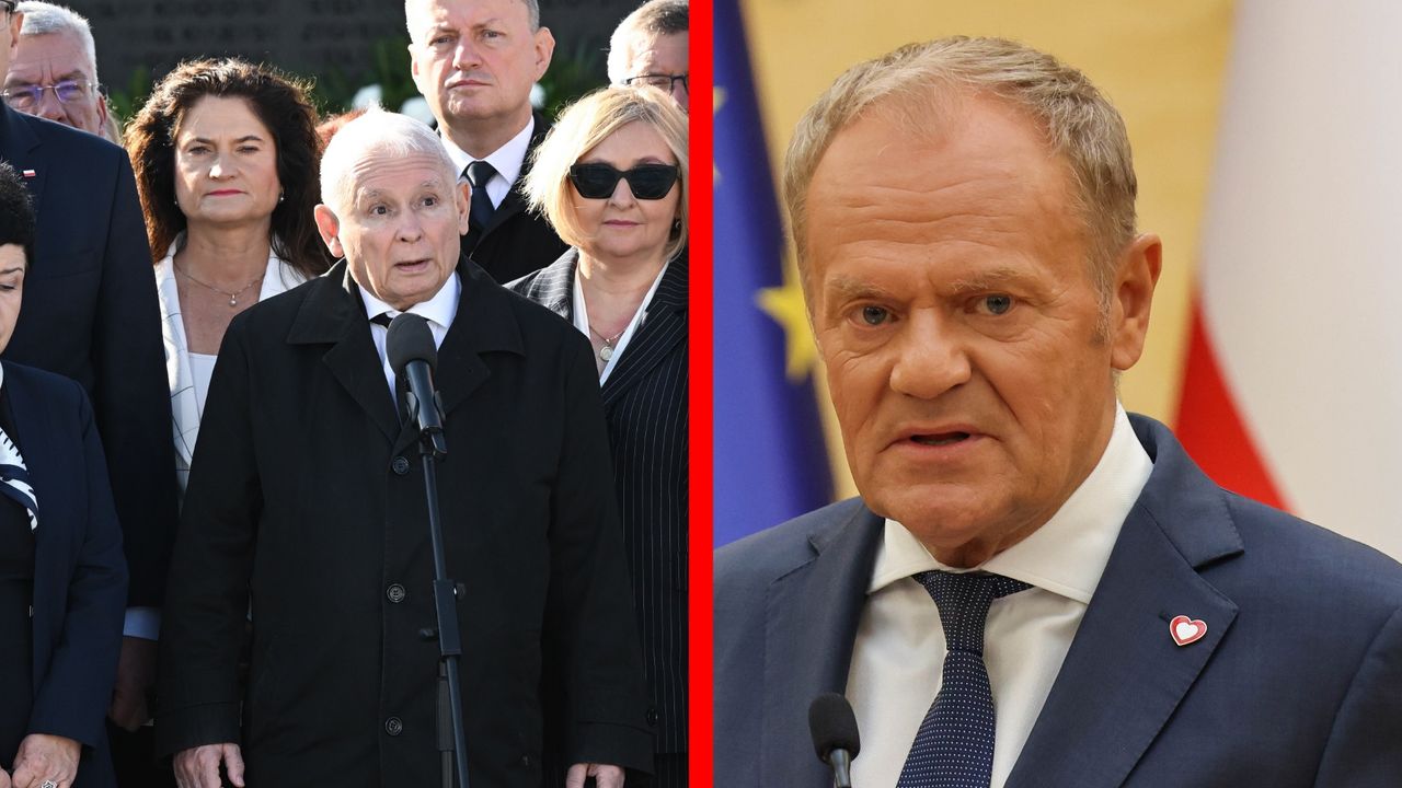 Nerwy na miesięcznicy. Tak zachował się Kaczyński. Nagranie