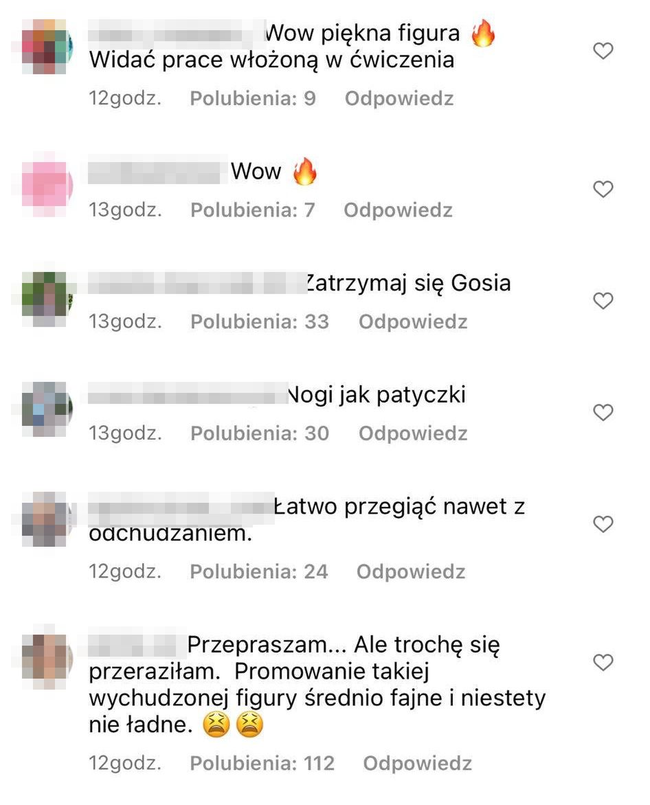 Wpisy pod nowym postem Małgorzaty Rozenek