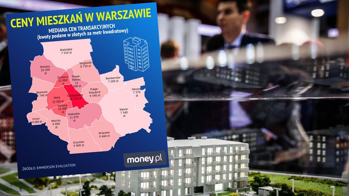 W Warszawie różnice w cenach mieszkań są ogromne.