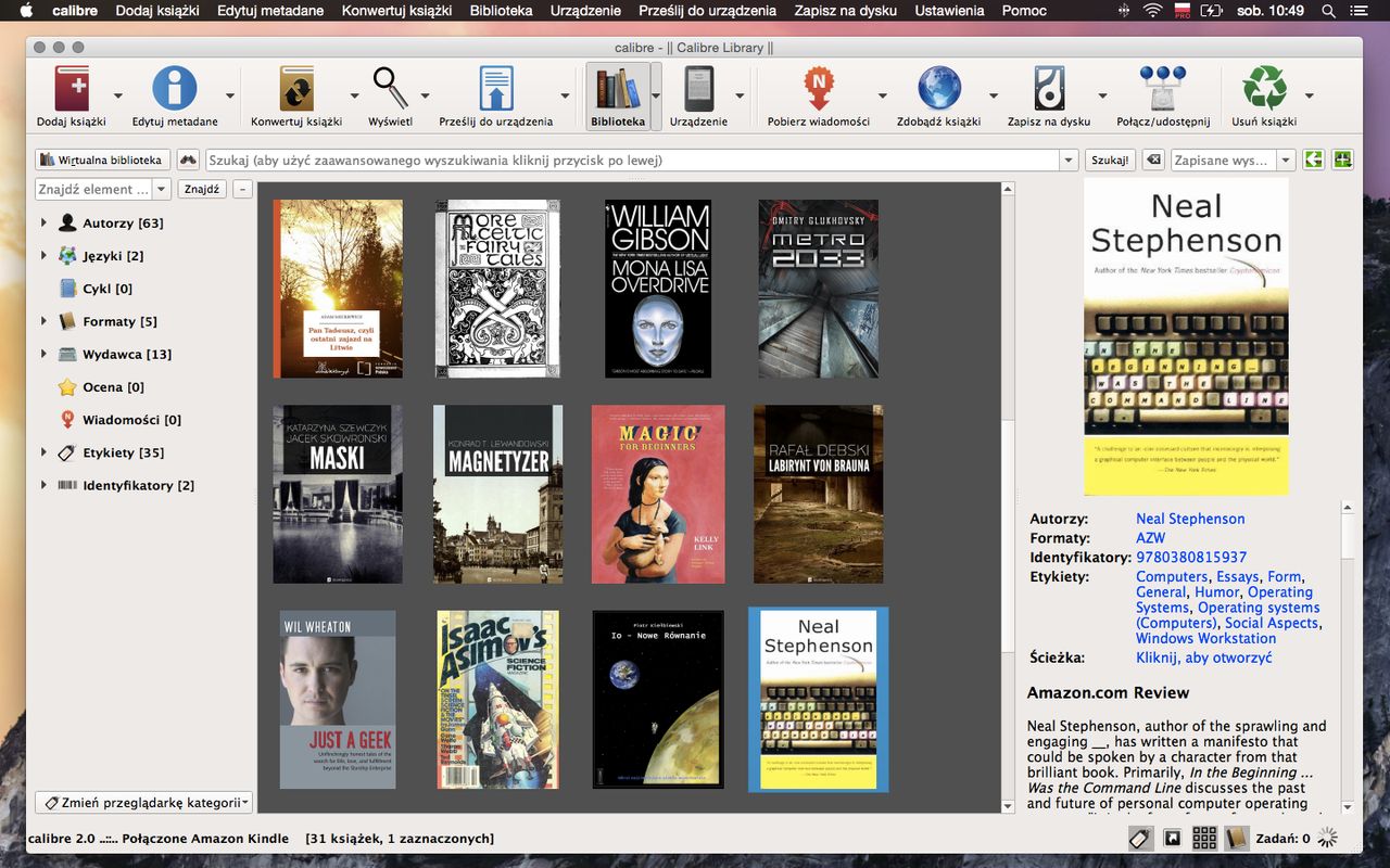Calibre 2.0 z edytorem książek i niezmiennie brzydkim interfejsem
