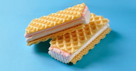 Wafle waniliowe o podwyższonej zawartości tłuszczu