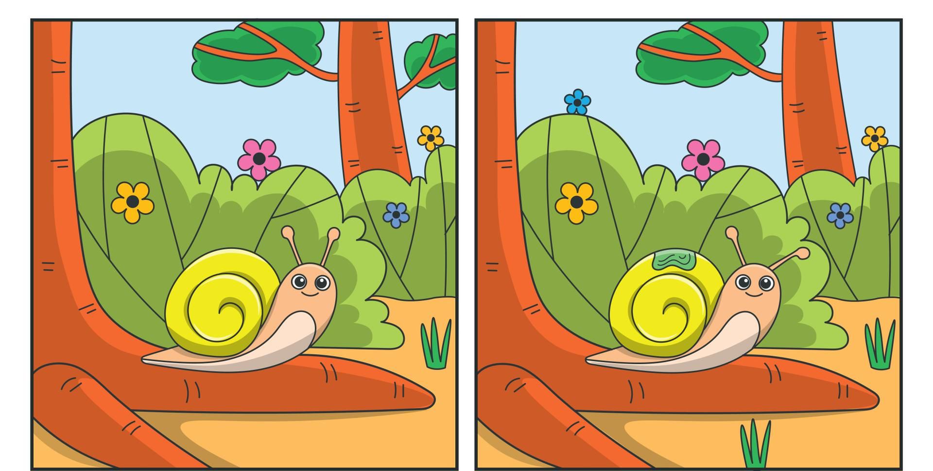Zagadka ze ślimakiem na spostrzegawczość