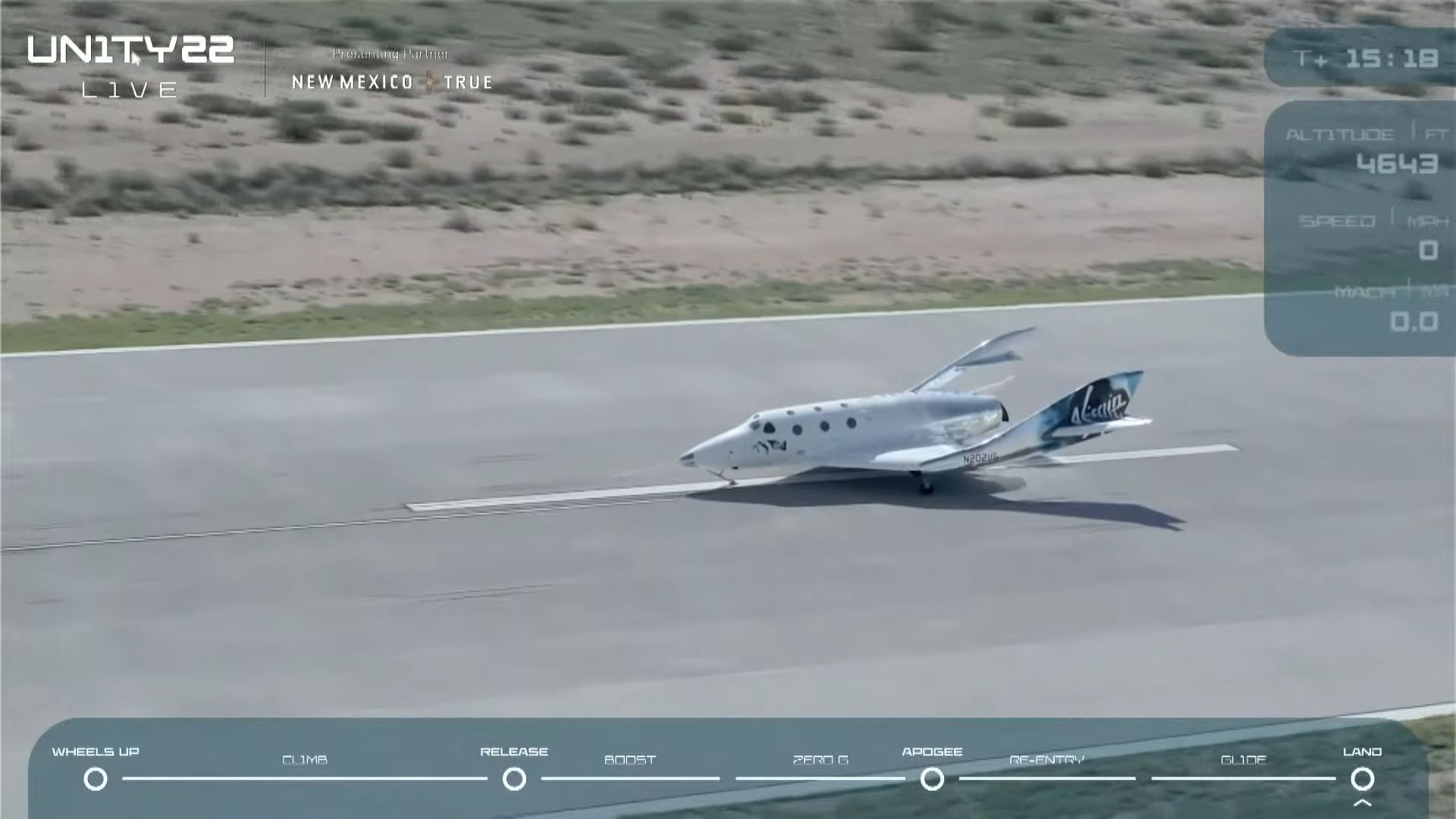 VSS Unity, Richard Branson wylądował