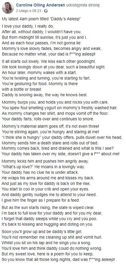 Szczery list młodej mamy wywołał poruszenie wśród internautów