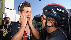 Kolarstwo. Tour de France. Richard Carapaz o wygranej Michała Kwiatkowskiego. "Bardzo się cieszę z jego sukcesu"