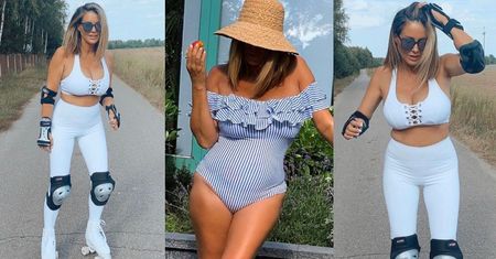 Dumna Małgorzata Rozenek jeździ na wrotkach i chwali się efektami ćwiczeń w obcisłym stroju. Fanka: "WIDAĆ DUŻĄ RÓŻNICĘ W FORMIE" (FOTO)