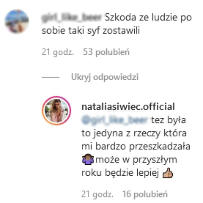 Natalia Siwiec odpowiada na komentarze fanów zniesmaczonych odpadami na tureckim festiwalu