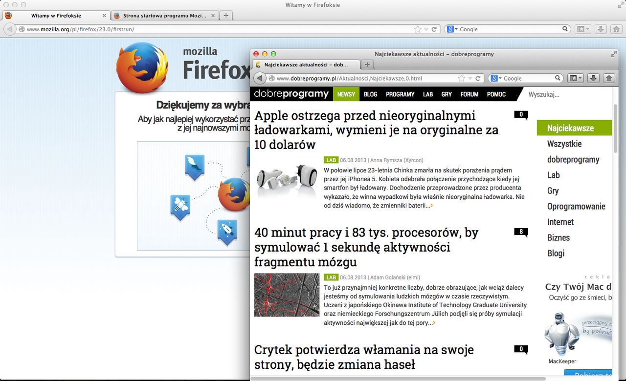Firefox 23 ochroni przed atakami man-in-the-middle