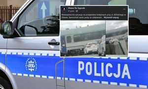 "Elka" utknęła na przejeździe. Bulwersujący widok w Oławie