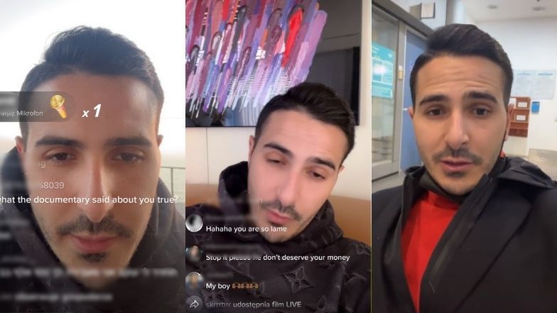 "Oszust z Tindera" przypomina o sobie podczas live'a na TikToku