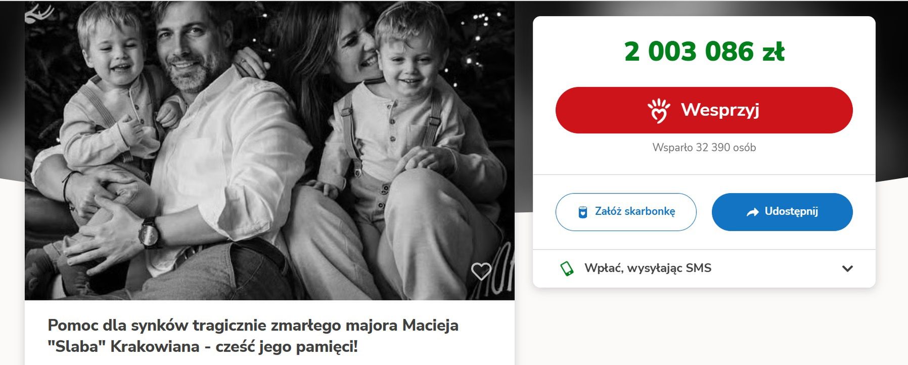 Zbiórka dla dzieci Krakowiana 