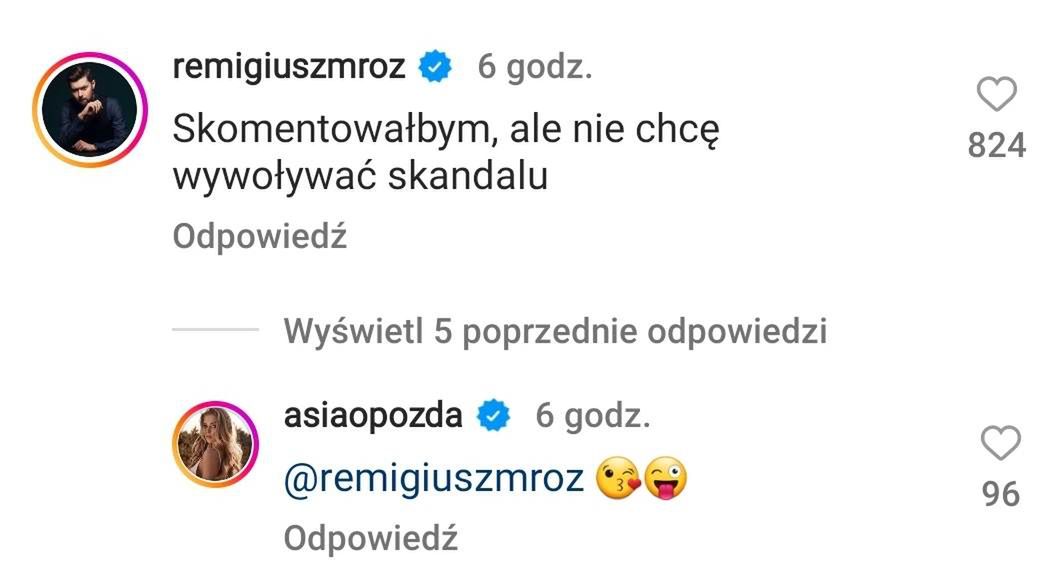 Remigiusz Mróz komentuje post Joanny Opozdy