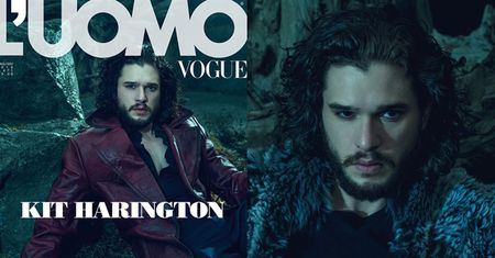 Mroczny Kit Harington w "L'Uomo Vogue"