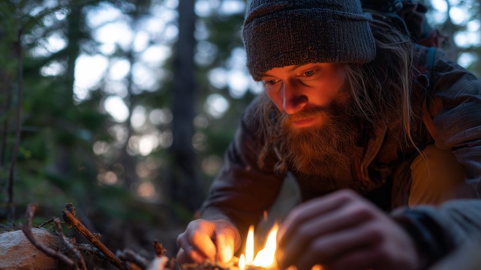 Solo hiker starting a fire with flint in the wilderness at dusk, small flames catching on dry tinder, focused expression, survival setting, cinematic lighting, ultra-realistic image --ar 3:2 --profile v8v2twp --v 7 Job ID: fc87e476-1490-49bd-bc06-06fc0c546943
lemon30819
hiker, survival, fire, starting, wilderness, flint, dusk, outdoors, camping, bushcraft, flames, tinder, adventure, solitude, forest, gear, sparks, backpacking, ignition, woods, trekking, rugged, nature, exploration, self, reliance, campfire, nightfall, shelter, smoke, resilience, glow, travel, determination, ember, light, focus, landscape
