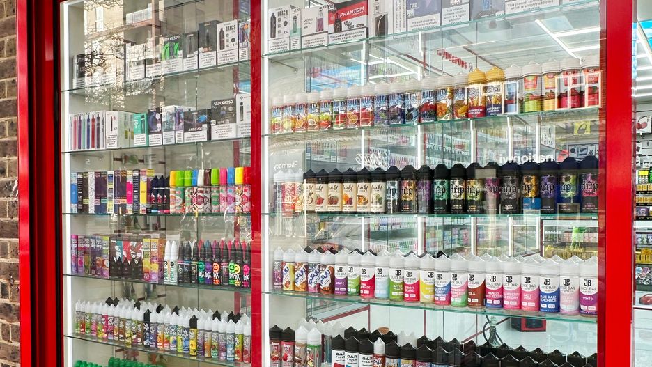 Vapes for sale in New Malden in-store January 14th 2024(Photo by Peter Dazeley/Getty Images)
